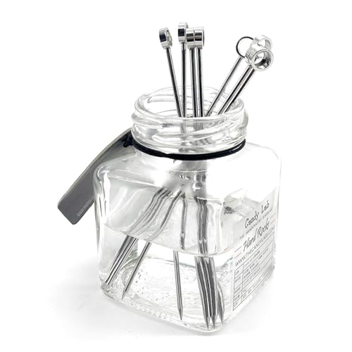 PuTwo Stainless Steel Martini Glass Cocktail Picks, 4.25Inch, Silver - Image 4