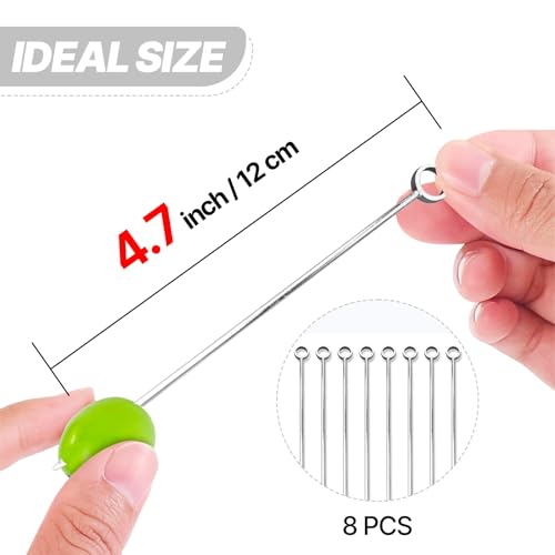 PuTwo Stainless Steel Martini Glass Cocktail Picks, 4.25Inch, Silver - Image 3