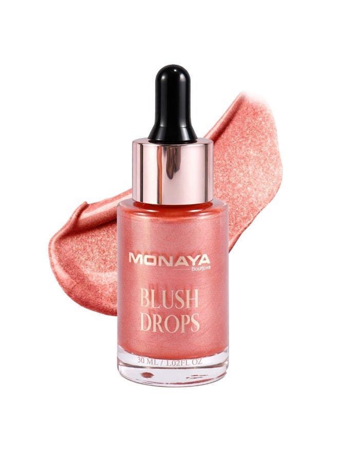 Monaya BHC003 Blush Drops for Face – Liquid Blush Makeup, Buildable Natural Color, Lightweight & Long-Lasting Finish, Vegan & Cruelty-Free - Image 1