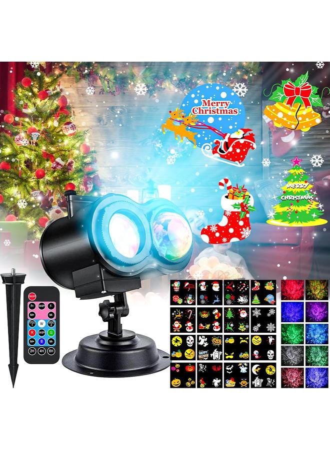 Bluejw Christmas Projector Lights Outdoor, LED Holiday Projector Night Lights Waterproof with Remote Control & Timer for Christmas, Halloween, Party, Yard Garden Decorations - Image 1