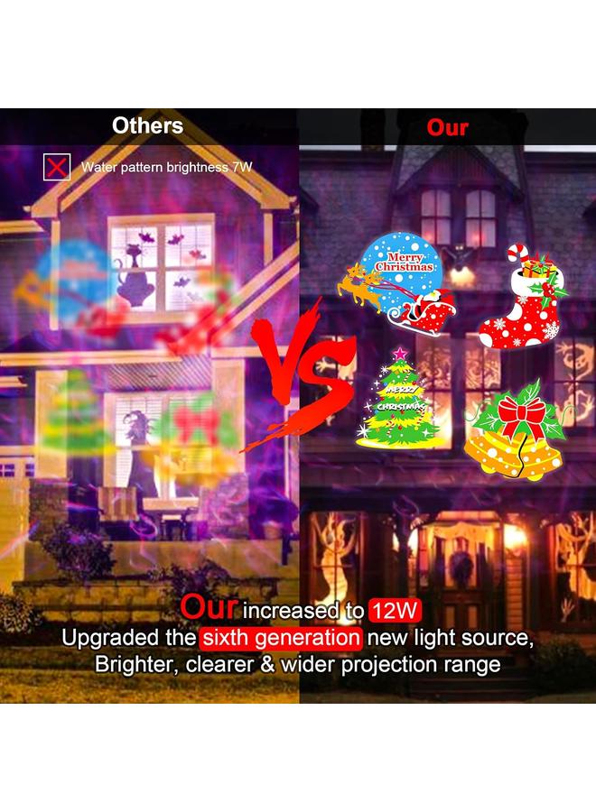 Bluejw Christmas Projector Lights Outdoor, LED Holiday Projector Night Lights Waterproof with Remote Control & Timer for Christmas, Halloween, Party, Yard Garden Decorations - Image 5