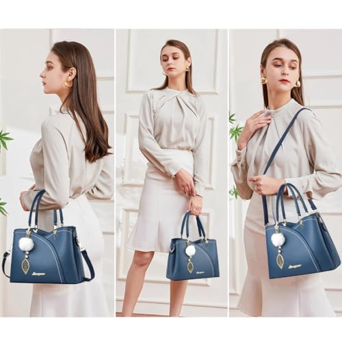 SiMYEER Satchel Purses and Handbags for Women Leather Crossbody Bags Shoulder Tote Bags - Image 3