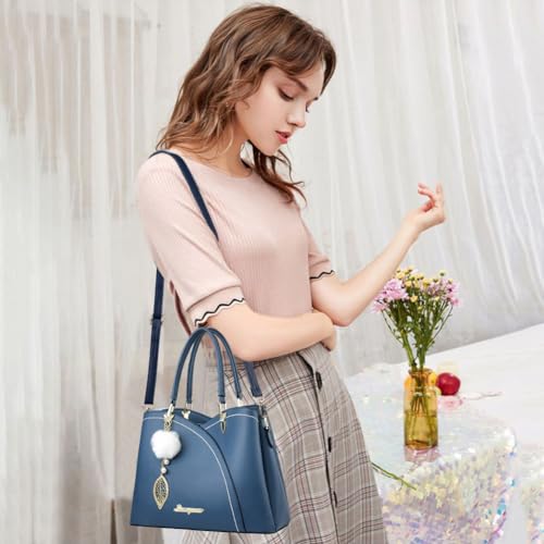 SiMYEER Satchel Purses and Handbags for Women Leather Crossbody Bags Shoulder Tote Bags - Image 2