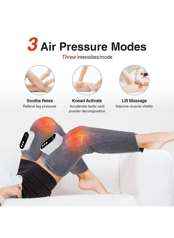Electric Leg Massager with Heating Air Compression 360° Full Wrap Calf Massage Machine Air Pressure Leg Muscle Relaxation - Image 2