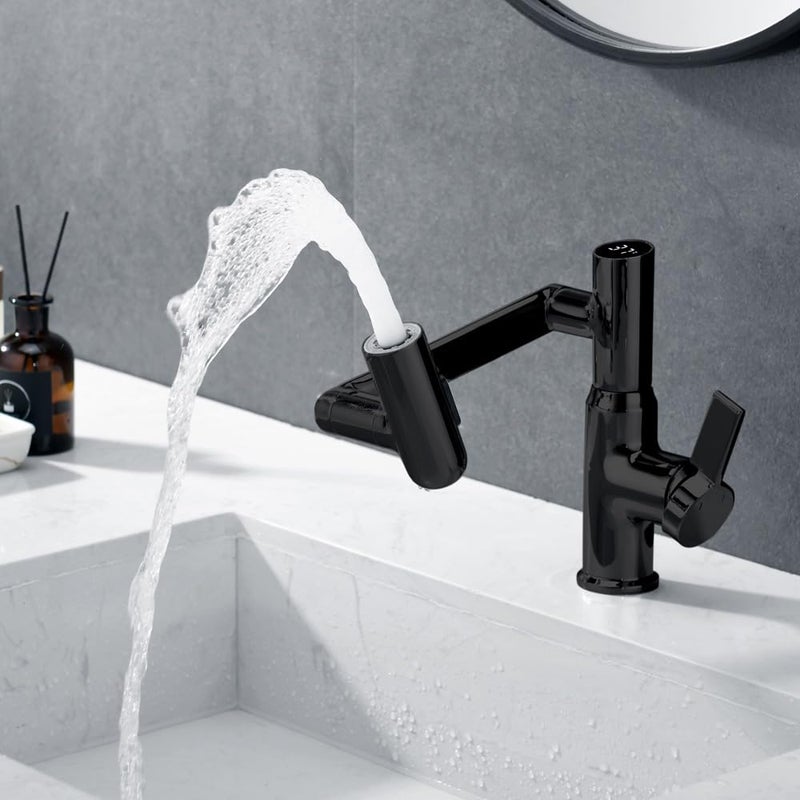 GEOATON Smart Temperature Bathroom Faucet,Single Handle Bathroom Faucet,Bathroom Sink Faucet,Kitchen Faucet taps (Matte Black) - Image 3