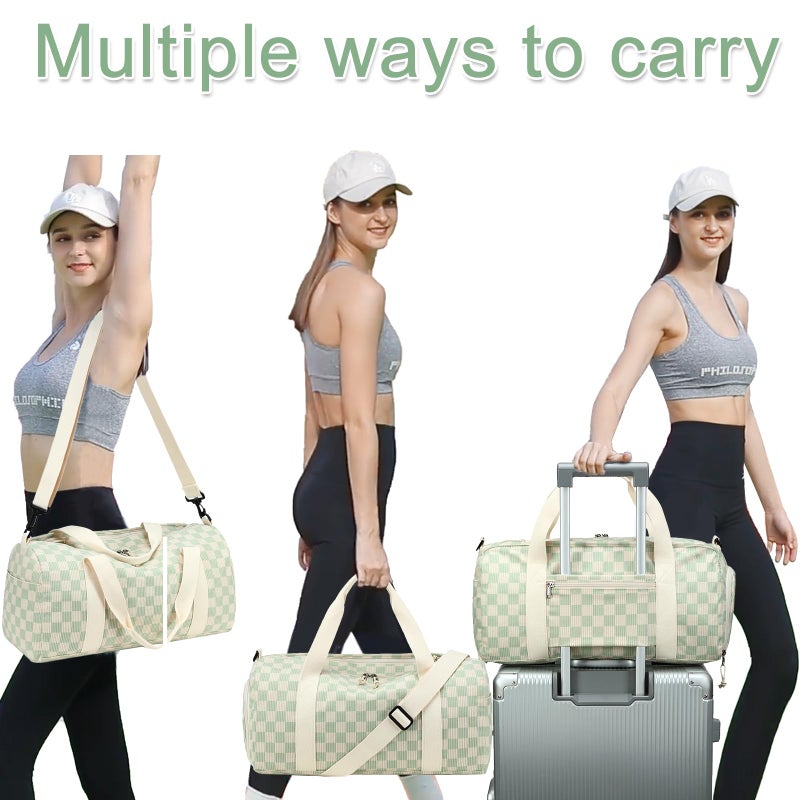 BLUBOON Duffle Bag Girls Kids Cute Gym Bag with Shoes Compartment & Wet Separation Waterproof Sports Overnight Travel Bag - Image 2