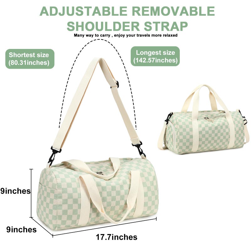 BLUBOON Duffle Bag Girls Kids Cute Gym Bag with Shoes Compartment & Wet Separation Waterproof Sports Overnight Travel Bag - Image 5