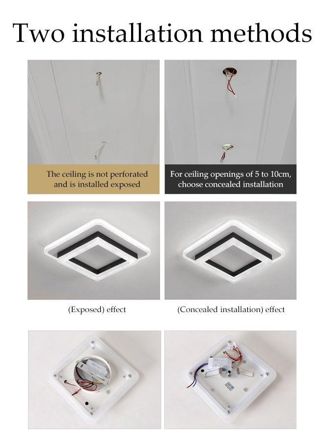 DUNISO Ceiling Lights, Aisle Lights, Corridor Lights, Living Room Downlights, Hole Lights, Ceiling Spotlights, Entrance Lights, Balcony Lights, Black And White Round Corridor Lights, Suitable For Kitchens, Bedrooms, Corridors, And Restaurants  - Image 4