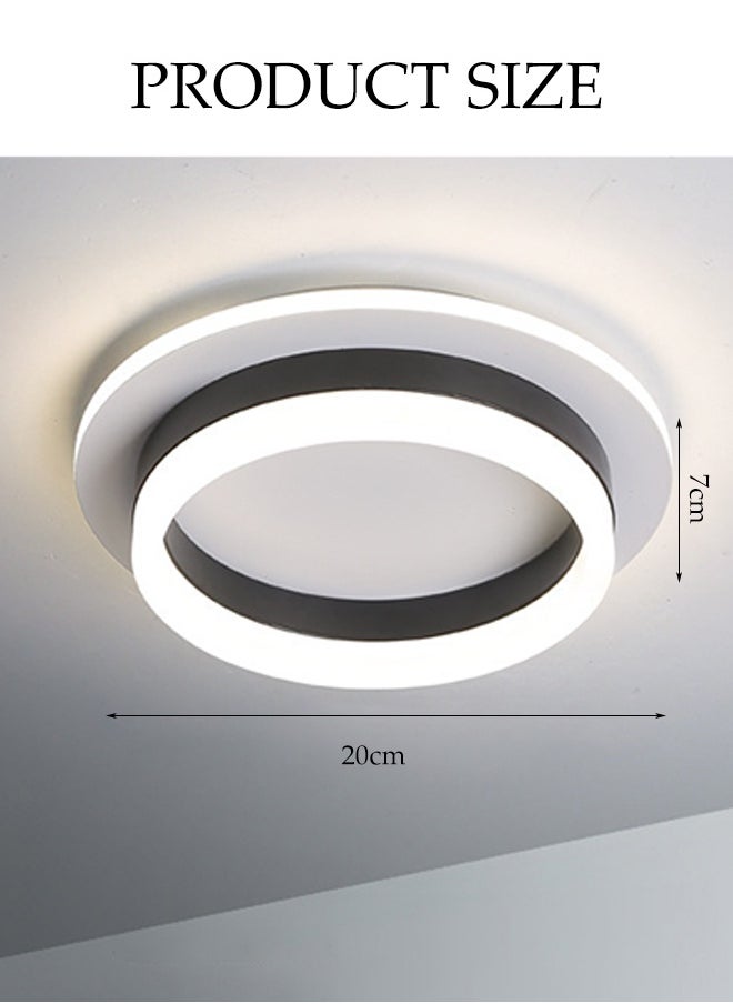 DUNISO Ceiling Lights, Aisle Lights, Corridor Lights, Living Room Downlights, Hole Lights, Ceiling Spotlights, Entrance Lights, Balcony Lights, Black And White Round Corridor Lights, Suitable For Kitchens, Bedrooms, Corridors, And Restaurants  - Image 2