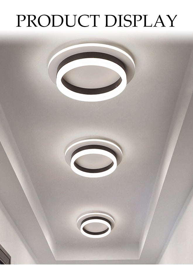 DUNISO Ceiling Lights, Aisle Lights, Corridor Lights, Living Room Downlights, Hole Lights, Ceiling Spotlights, Entrance Lights, Balcony Lights, Black And White Round Corridor Lights, Suitable For Kitchens, Bedrooms, Corridors, And Restaurants  - Image 3