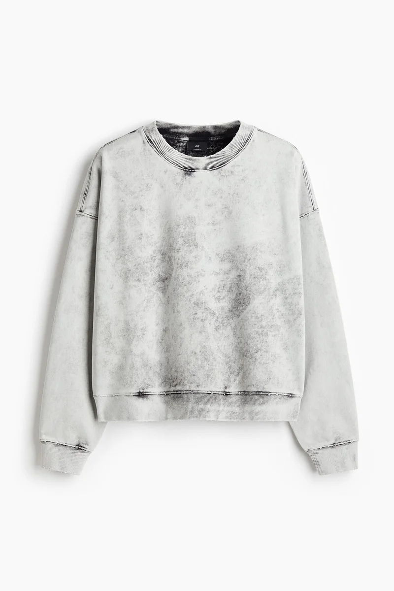 H&M  Oversized Fit Washed sweatshirt for Men | Best Price UAE