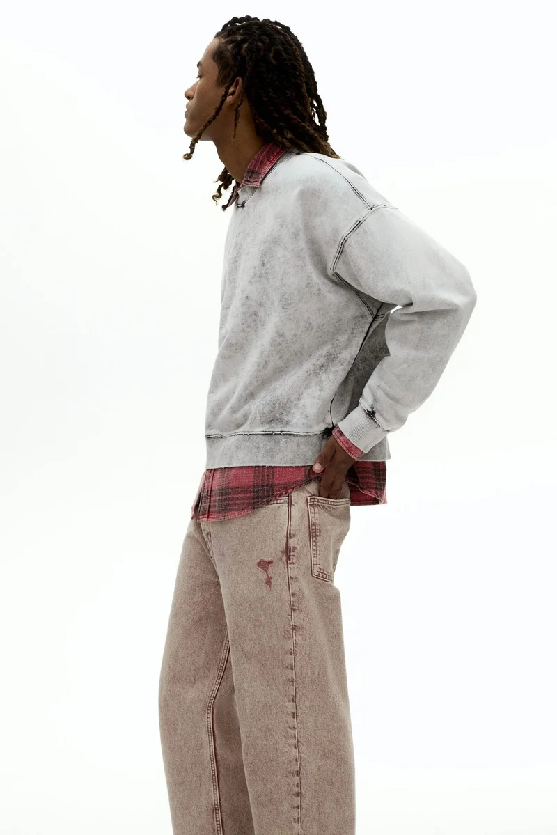 H&M  Oversized Fit Washed sweatshirt for Men | Best Price UAE