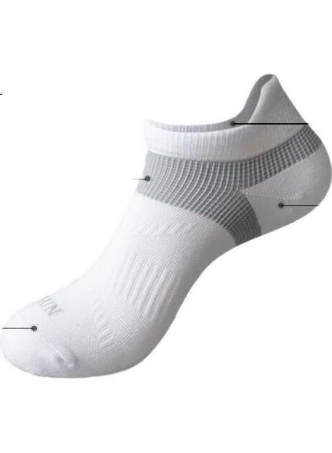 Aun Men'S Sports Socks, Breathable, Sweat-Absorbing, Silver Ion Odor-Resistant Socks, 2 Black, 2 White, 2 Dark Gray, One Size Fits All - Image 2