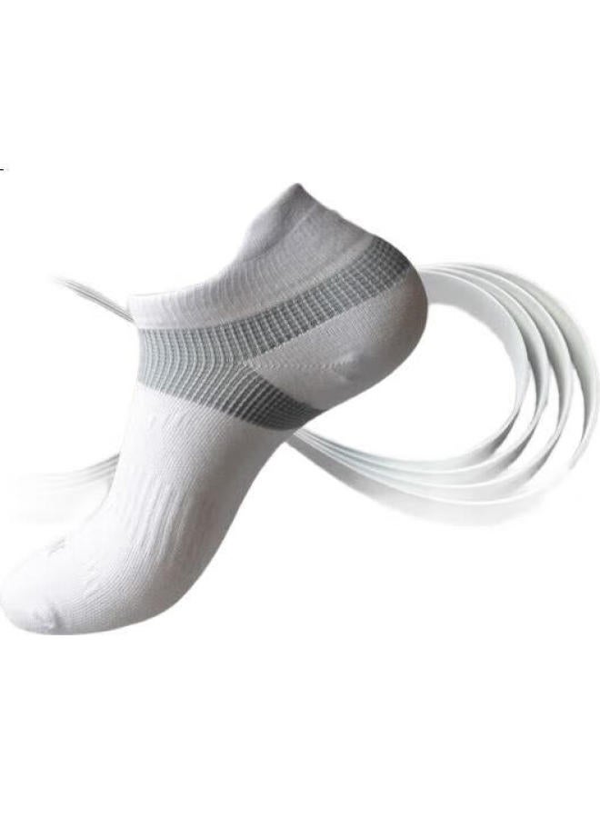 Aun Men'S Sports Socks, Breathable, Sweat-Absorbing, Silver Ion Odor-Resistant Socks, 2 Black, 2 White, 2 Dark Gray, One Size Fits All - Image 3