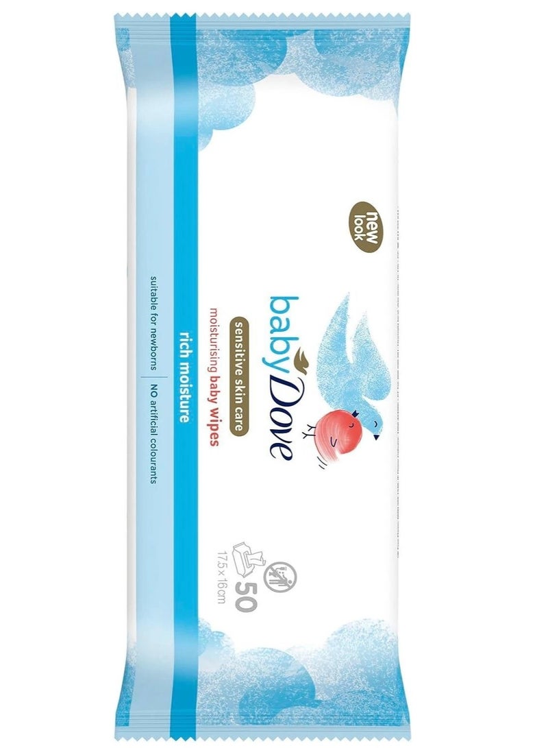 Baby Dove Rich Moisture suitable for newborns Wipes  Rich Moisture cleansing wipes 50 pcs - Image 2