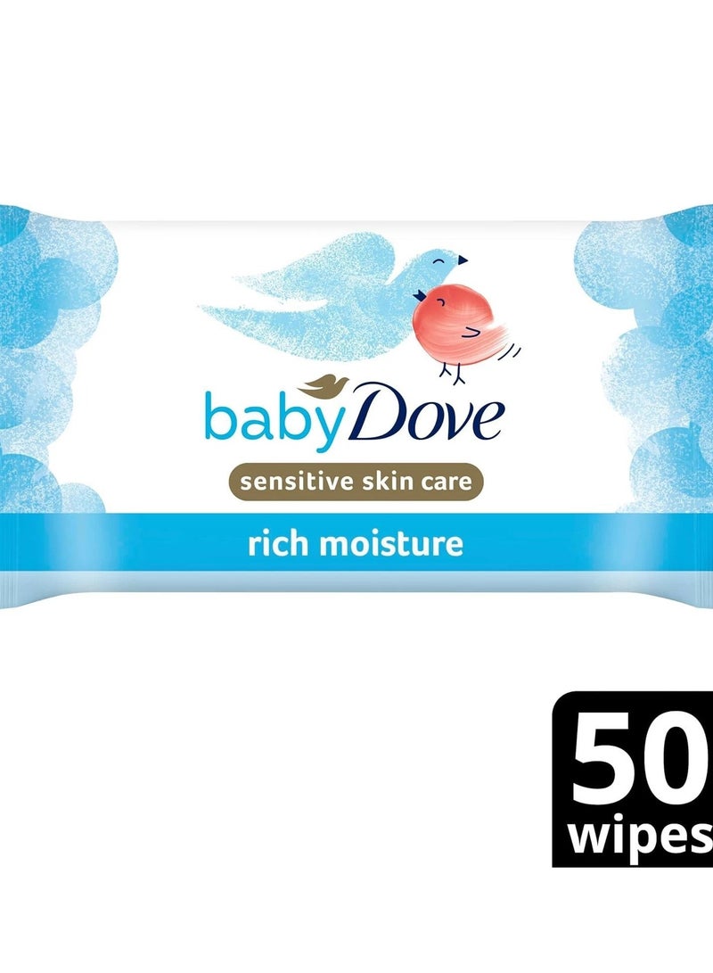 Baby Dove Rich Moisture suitable for newborns Wipes  Rich Moisture cleansing wipes 50 pcs - Image 3
