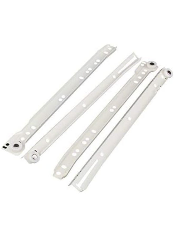 NJM White Side Mount Drawer Slides Runner 12 inch Length - Image 1