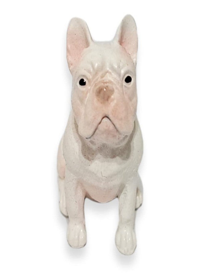 WitnyStore 1½" White Sit French Bulldog Dog Resin Figurine for Terrarium Decoration Collectible Statue for Adult Collectors Handcrafted Polyresin Ornament Sculpture Home Room Tabletop Decor - Image 3