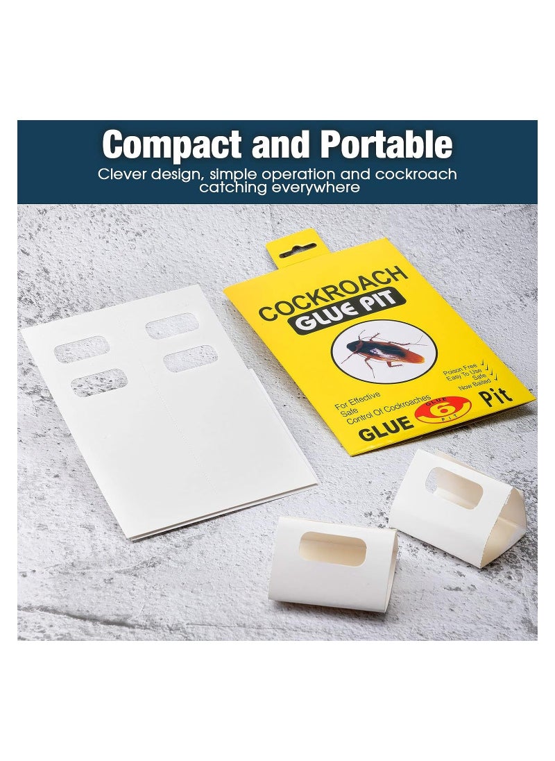 Generic - 108 Count Cockroach Glue Traps Spider Scorpion Insect Trap Adhesive Long-Lasting Printing Design Sticky Traps Foldable, 8.6'' x 5.5'' (Yellow) - Image 1