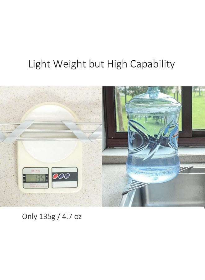 HARI Stainless Steel Sus304 Stainless Still Dish Drying Rack Over Sink Corner Dish Rack Kitchen Gadget Tool Sink Caddy Corner Sink Drainer (Grey), 23 X 41 X2 cm - Image 5