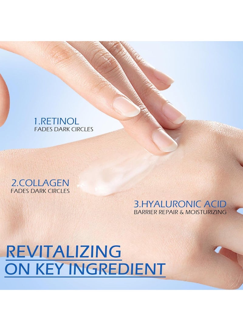 هويجي كريم العين الرتينول, ترطيب تحت كريم العين كريم التجاعيد اليومي, ضخ لتناعم وترطيب الجلد, كريم العين لعلاجات الدوائر الداكنة, تخفيض تحت أكياس العين, التجاعيد الناعم, 1Pack - Image 2