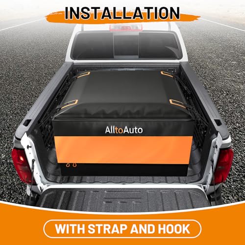AlltoAuto [Jumbo 38 CuFt] Truck Bed Cargo Bag, 100% Waterproof Heavy Duty Pickup Storage Bag (58"x49"x23"), Heat-Welded Seams & 3-Side Zipper, Fits Full-Size Trucks for Moving & Camping - Image 5