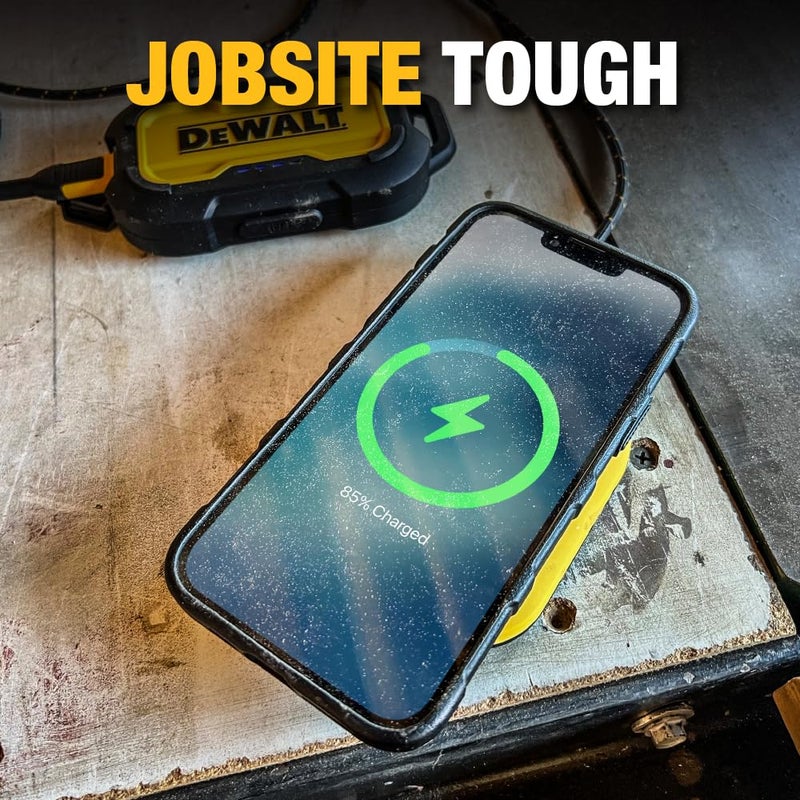 DEWALT Heavy Duty Wireless Charger, 10W Max Fast Wireless Charging Pad Compatible with iPhone 17/16/15/14/13/12/11/X/8 Pro Max Plus Samsung Galaxy S22/S21 AirPods (Type C Cable/AC Adapter Included) - Image 2