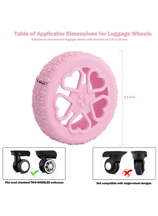 Quantum 8 PCS Luggage Wheel Covers, Premium Silicone Protectors Spinner Wheels Anti-Slip, Suitcase Wheels Protective for Essential Travel Accessories - Image 2