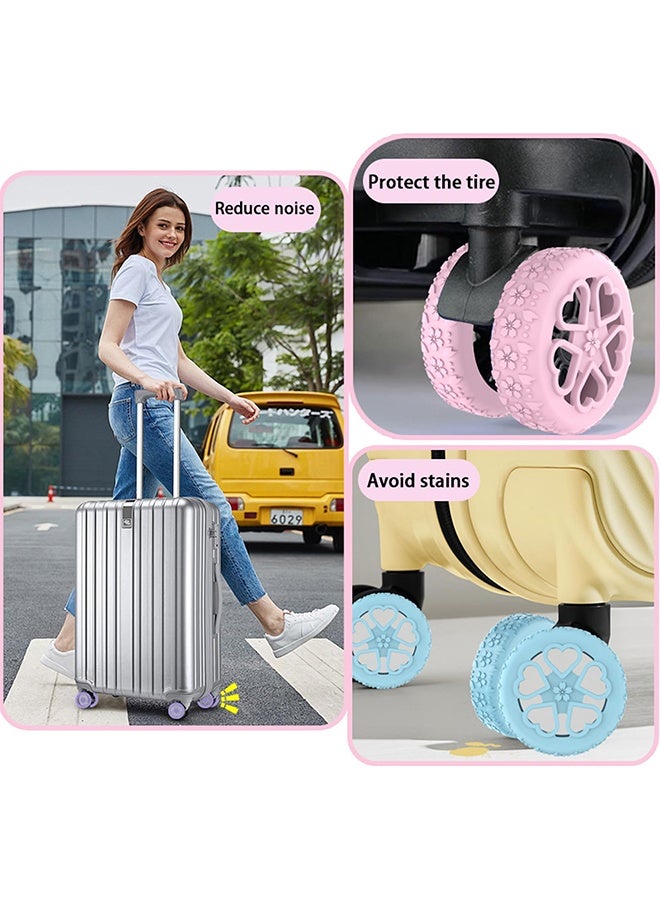 Quantum 8 PCS Luggage Wheel Covers, Premium Silicone Protectors Spinner Wheels Anti-Slip, Suitcase Wheels Protective for Essential Travel Accessories - Image 5