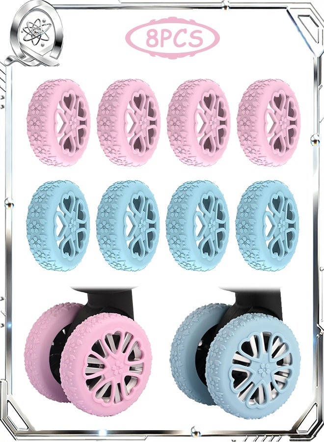 Quantum 8 PCS Luggage Wheel Covers, Premium Silicone Protectors Spinner Wheels Anti-Slip, Suitcase Wheels Protective for Essential Travel Accessories - Image 1