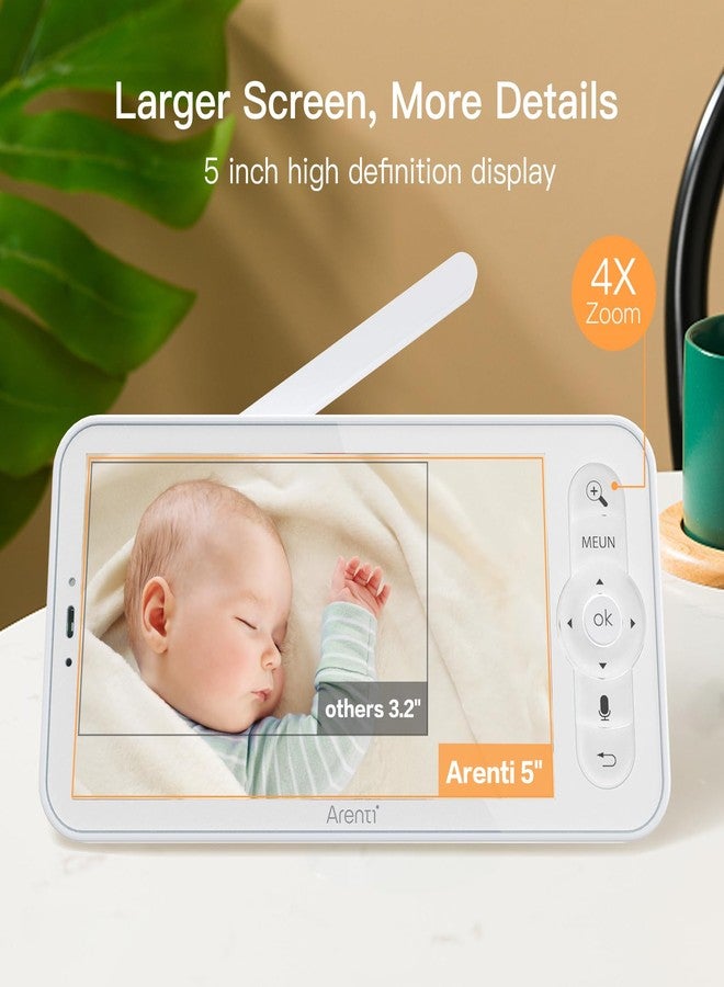 ARENTI 5-Inch Wireless Baby Monitor Display, Parent Unit for AInanny A4 Camera(Screen1) - Image 2