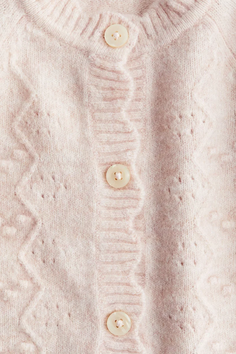 H&M Scalloped knitted cardigan
