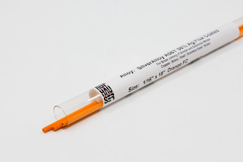 Aufhauser SilverAlloy 56% Ag BAg-7 1/16" x 18" Flux Coated Silver Solder Brazing Rods (3-Rods) - Image 2