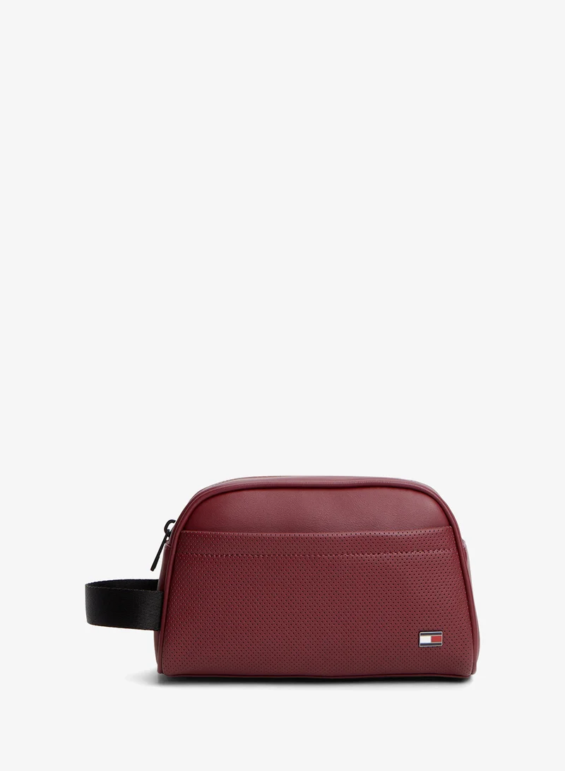 Tommy Hilfiger Perforated Pocket Enamel Flag Washbag