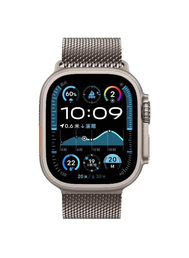Titanium Milanese Loop Compatible with Apple Watch Bands 49mm 46mm 45mm 44mm for Men Women, Mesh Loop with Parachute-style Buckle for iWatch Ultra 2/Ultra Series 10 9 8 7 SE 2/SE 6 5 4 - Image 2