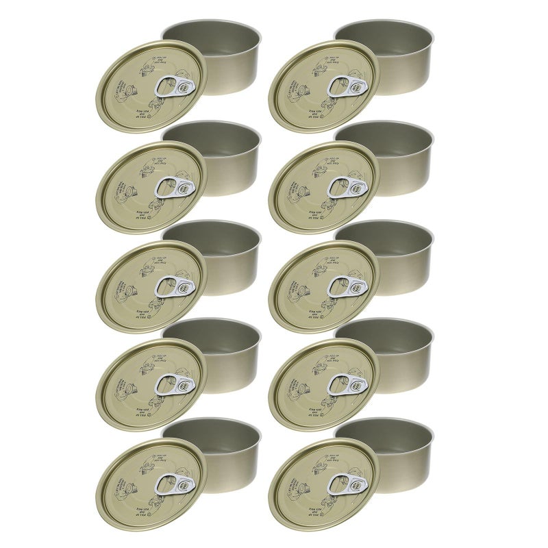 Set Of 10 Airtight Tin Can Food Storage Containers With Easy Open Lids Waterproof Pet Treat Canisters For Kitchen And Pantry Organization - Image 2