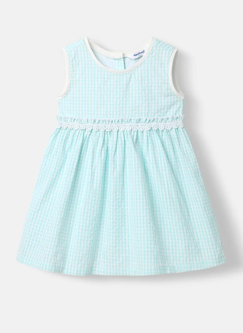 Nautinati Nautinati Girls' Cotton Dress With Gingham Checks