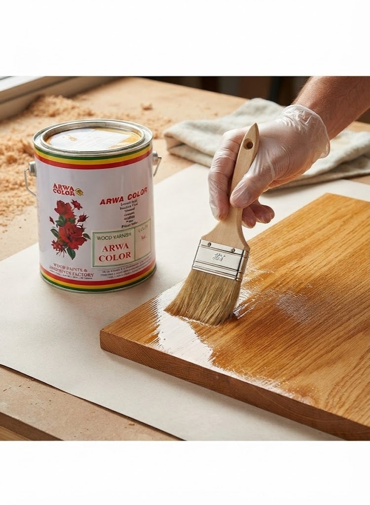 Arwa Color Wood Varnish for Furniture Wooden Hardware 1 US Gallon - Image 3