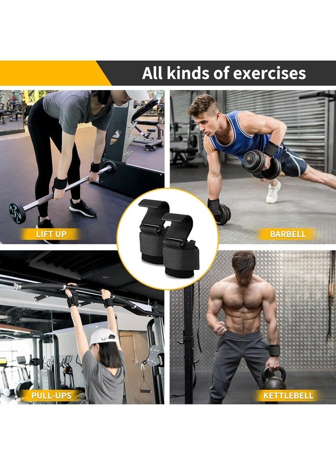 Weight Lifting Hooks for Men and Women, Duty Gym Lifting Wrist Strap Hook for Deadlifts, Pull-Ups, Strength Training - Image 5