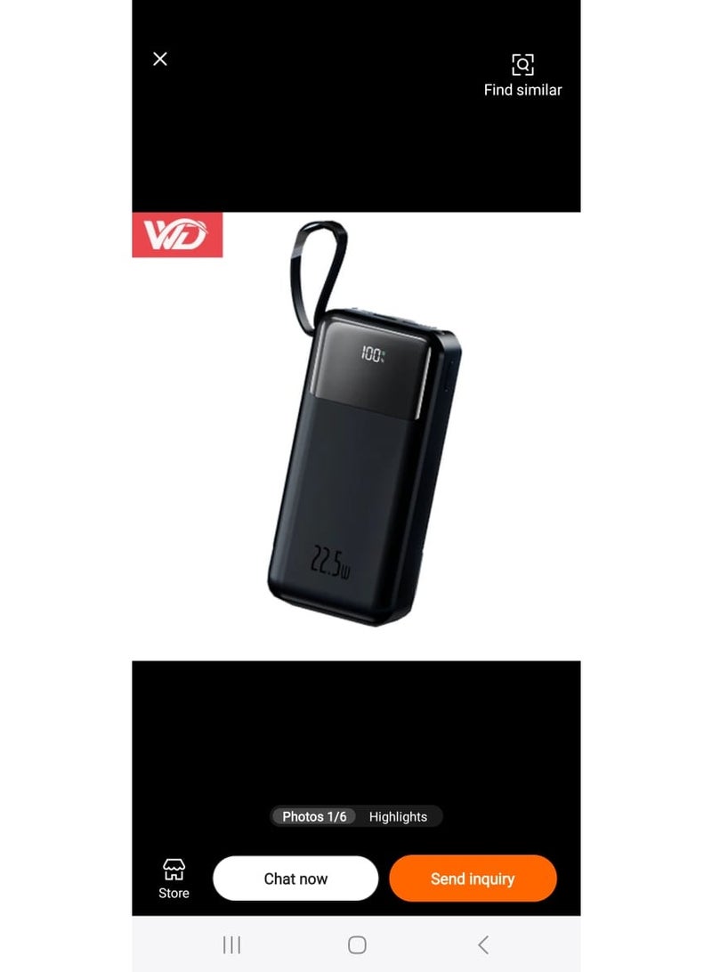 50,000mAh Power Bank with Built-in Cables, Digital Display & Multi-Device Fast Charging - Image 5