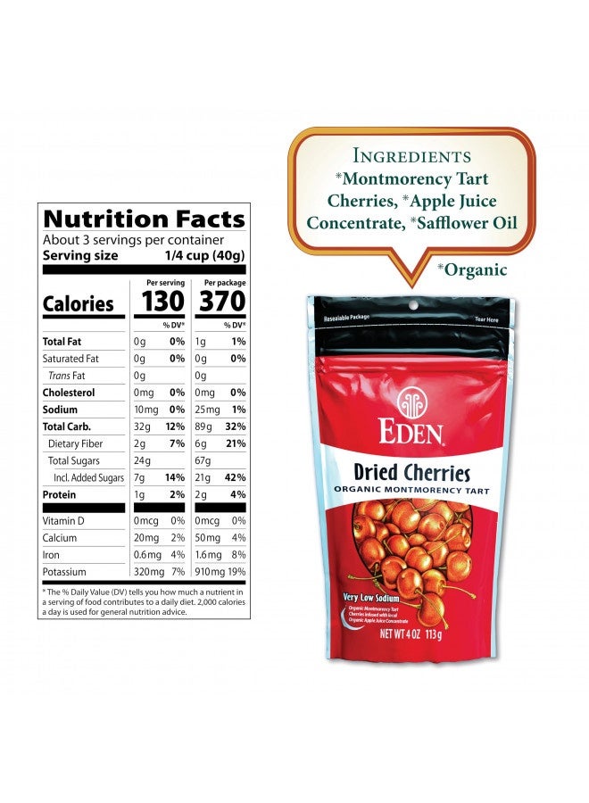 Eden Eden Dried Montmorency Cherries, 4 Oz Bag - Image 3