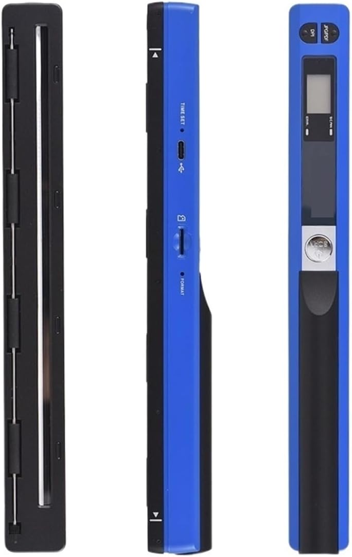 Document Scanners, Portable Document Scanner, Mini Handheld Document Scanner, A4 Book Scanner JPG and PDF Format 300/600/900 DPI Type-c LCD Display(Black) - Image 2