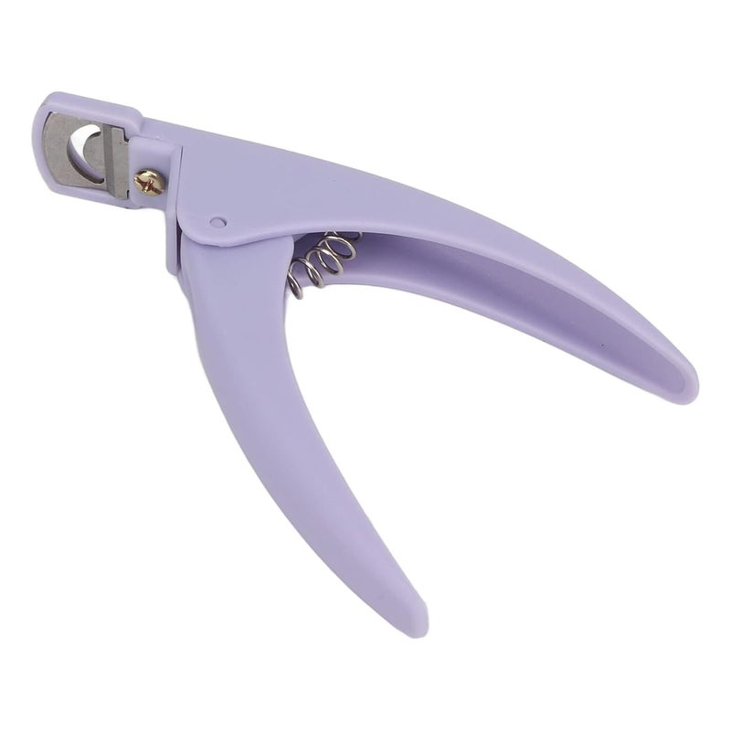 Nail Art Clipper Manicure Nail Tip Cutter Robust Simple Operating Fake False Nail Trimmer for DIY Nail Salon Manicure Store Plastic Stainless Steel (Purple) - Image 1