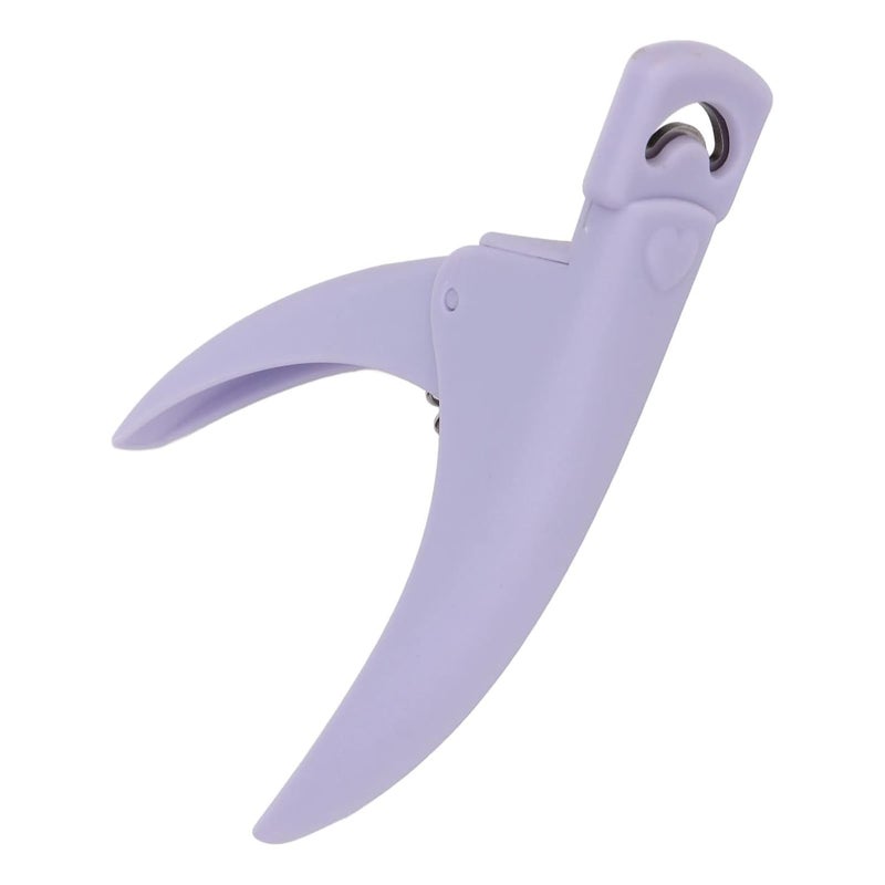 Nail Art Clipper Manicure Nail Tip Cutter Robust Simple Operating Fake False Nail Trimmer for DIY Nail Salon Manicure Store Plastic Stainless Steel (Purple) - Image 2