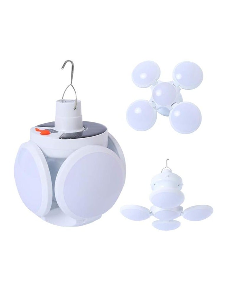 LED flood light, 5 x 1 ball shape, consisting of 5 connected lights, equipped with a hanger at the top, 2 levels of illumination, with a USB charger.  - Image 1