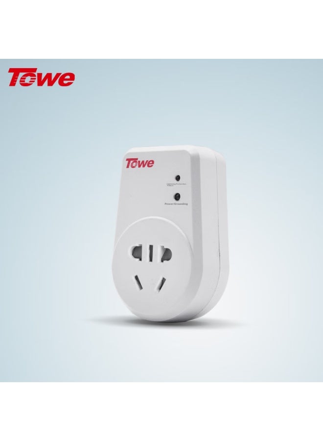 Towe Power Conversion Plug, Surge And Lightning Protection, 1-outlet 10a National Standard Five-hole Plug With Filter, Ap-1011s - Image 1