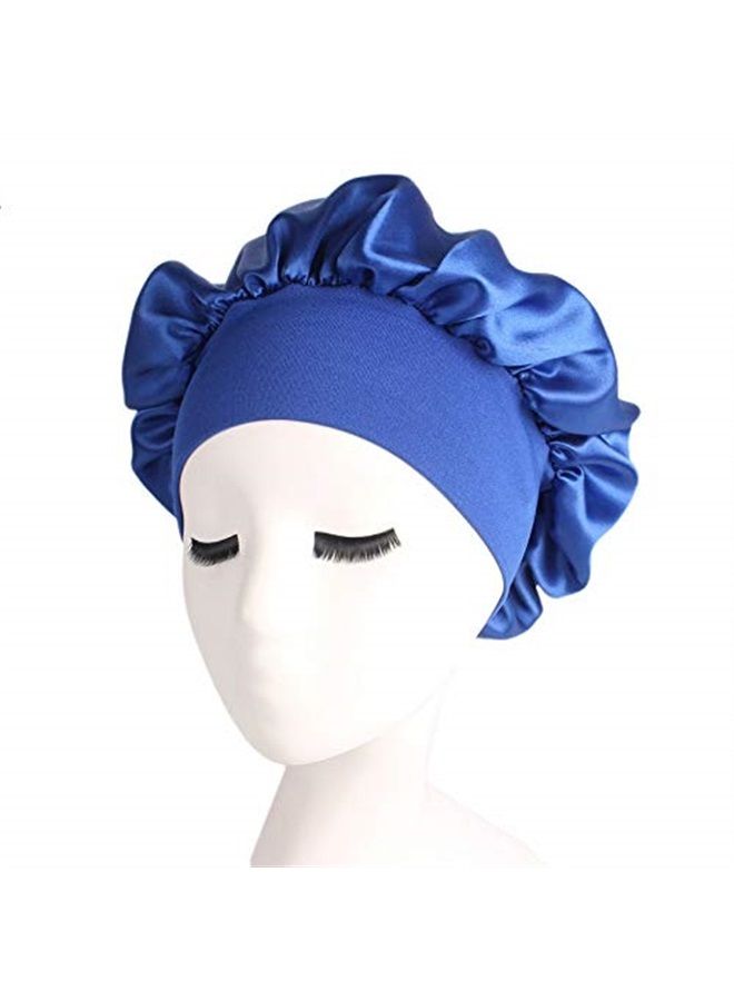 ubrand Deepth 6 Pieces Large Satin Bonnet Sleep Caps Soft Elastic Wide Band Satin Sleeping Cap & Hat Head Cover for Women Hair Loss, Natural Curly Hair Braids (Solid 6pack) - Image 3