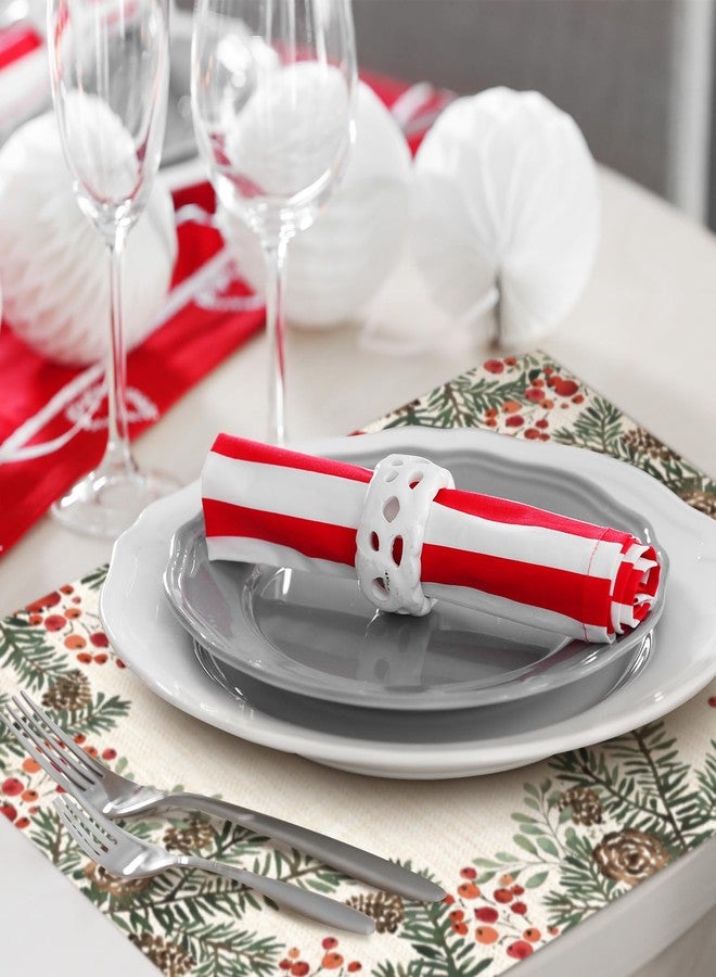 Heentan 100 Pcs Christmas Winter Paper Placemats Disposable Tabletop Dining Table Place Mat Christmas Disposable Paper Placemats Bulk for Holiday Party, 10 x 14 Inch(White,Pine) - Image 5