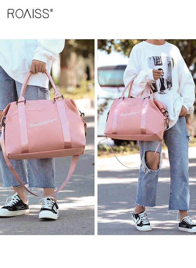 roaiss Large Capacity Duffle Bag, Dry and Wet Separation Fitness Bag, Overnight Bag with Zip Closure and Adjustable Strap, Waterproof Travel Bag, Carry-on Tote Bag, Ideal for Travel, Swimming, Gym and Outdoor Activities - Image 2