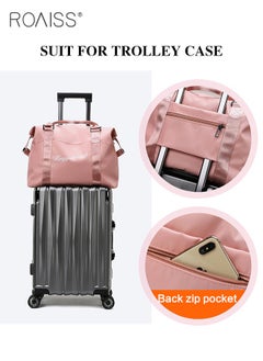 roaiss Lightweight Travel Fitness Bag Women'S Outdoor Sports Large Capacity Waterproof Handbag Detachable Adjustable Shoulder Strap Wet And Dry Separate Luggage Bag  - Image 3